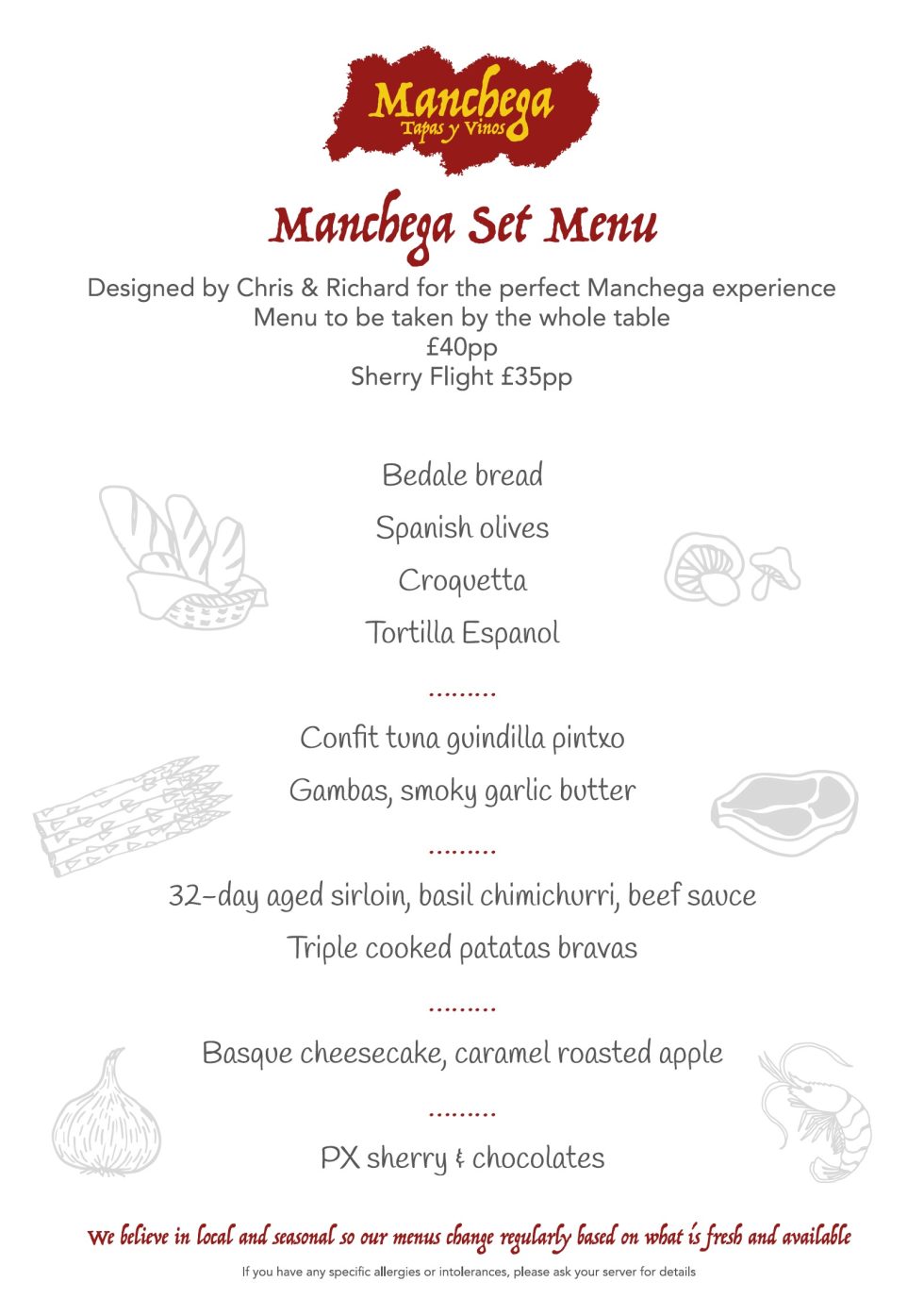 Manchega Menus | Manchega